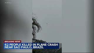 No survivors after video captures plane carrying 62 people crashing in Brazil authorities say [upl. by Geraldina]