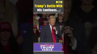 US Presidential Polls 2024 Donald Trump Rips Microphone Off At Rally Crowd Chants ‘Fix The Mic’ [upl. by Rebmetpes803]