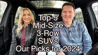 Top5 MidSize 3Row SUVs  Our top picks for 2024 Size matter [upl. by Yekcaj]