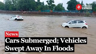 Haridwar Rains Heavy Rainfall Floods Sukhi River Submerging Roads Sweeping Away Vehicles [upl. by Tynan]