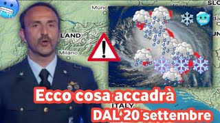 METEO ITALIA CHOC tra pochi giorni cambierà tutto dal 20 settembre arriverà [upl. by Yttocs]