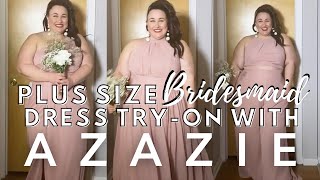 Plus Size Bridesmaid Dress AtHome Try On with Azazie [upl. by Ioab]