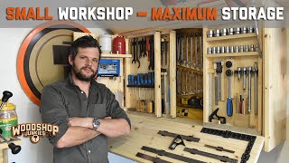 Ultimate DIY Tool Storage For Small Garage Workshops  Workshop Organizer [upl. by Iblehs]