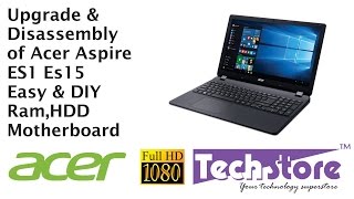 Acer Aspire ES 15 Laptop ES1 531 511 521 571 How to Upgrade ram and harddrive easy [upl. by Orlina649]