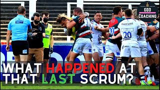 Leicester Tigers v Bristol Bears  What Happened At That Scrum  Rugby 2021 [upl. by Ansell]