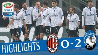 Milan  Atalanta 02  Highlights  Giornata 18  Serie A TIM 201718 [upl. by Garnette]