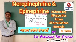 Norepinephrine and Epinephrine  Sympathomimetics  Pharm Chemistry  D Pharm  Adrenergic Agents [upl. by Lledner359]