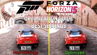 Forza Horizon 5 2024  OPTIMIZATION GUIDE  Every Setting Tested  Best Settings [upl. by Ainelec670]