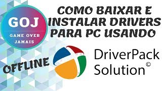 COMO BAIXAR E INSTALAR DRIVERS PARA PC USANDO DRIVERPACK SOLUTION OFFLINE [upl. by Khajeh]