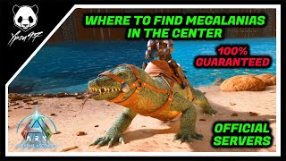 Where To Find Megalanias In The Center  100 Of The Times  ARK Survival Ascended [upl. by Barbaresi]