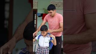 Papa school 🏫🎒 Rishi school nahin Jana hai shorts [upl. by Eicyal]