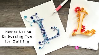 How to Use an Embossing Tool for Quilling  Paper Monograms  Quilling for Beginners [upl. by Inah]