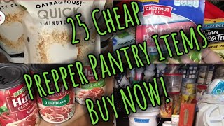 25 Cheap Prepper Pantry foodsStock up nowFood Shortages and inflation are you prepared [upl. by Ahsinra]