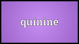 Quinine Meaning [upl. by Retseh812]