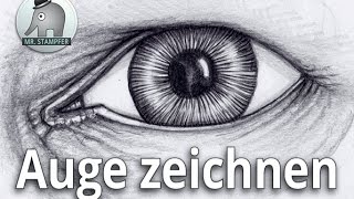 Wie zeichne ich ein Auge  Tutorial Auge Bleistift 01 [upl. by Beach]