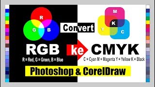 Cara Convert RGB ke CMYK di CorelDRAW dan Photoshop  Tips dan Trik [upl. by Nolur]