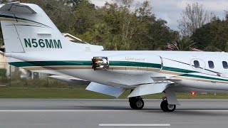 Learjet 24 landing at Spruce Creek 7fl6 [upl. by Strohben649]