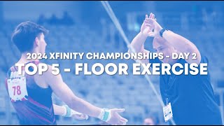 Top 5 Routines  Floor Exercise  Junior Men Day 2  2024 Xfinity US Championships [upl. by Notned708]