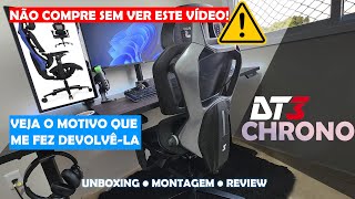 Cadeira Gamer DT3 Chrono Cadeira Ergonômica  Unboxing  Montagem  Review [upl. by Henigman]