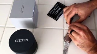 How to shorten your new Citizen watch band non pin style using a nail [upl. by Seth63]