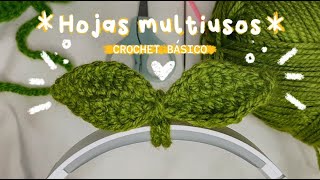 Hojas multiusos🌱💖  crochet beginner friendly  crochet sprout [upl. by Aiekram371]