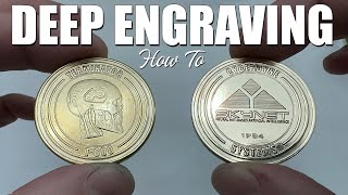 Deep Engraving Metal Coins  Full Instructions amp Fiber Laser Settings [upl. by Ardnuek]