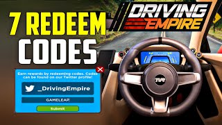 NEW ALL WORKING CODES FOR DRIVING EMPIRE IN 2024 ROBLOX DRIVING EMPIRE CODES [upl. by Beka]