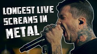 10 Longest Live Screams In Metal [upl. by Kally]