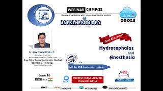 Hydrocephalus case discussion Anesthesia for supratentorial tumours  Dr Ajay  Webinar CAMPUS [upl. by Esorylime]