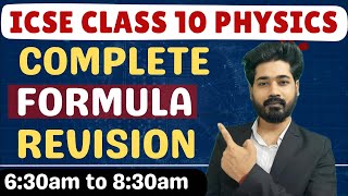 PHYSICS Formula revision icse board2024icsephysics mcqsmostimportantmcqs live [upl. by Yhtrod14]