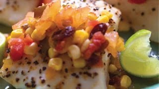 Fish with Pineapple and Corn Chutney [upl. by Rosemare182]