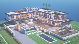 Minecraft Modern Mega Mansion Tutorial Pt 1  Architecture Build 11 [upl. by Letnuahs28]