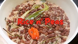 EASY JAMAICAN RICE amp PEAS RECIPE STEP BY STEPBEGINNER FRIENDLY [upl. by Gearalt]