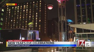 Crowds gather ahead of New Years acorn drop in Raleigh [upl. by Elliot405]