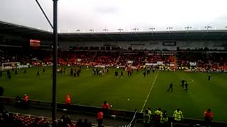 Blackpool protest pitch invasion [upl. by Sonny]