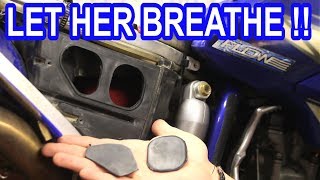 Air box mod and snorkel removal for Yamaha wr450f and wr250f  free mods [upl. by Nashom644]