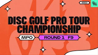 2023 Disc Golf Pro Tour Championship  MPO R1F9 Heimburg Robinson Buhr Wysocki  Jomez Disc Golf [upl. by Enogitna621]