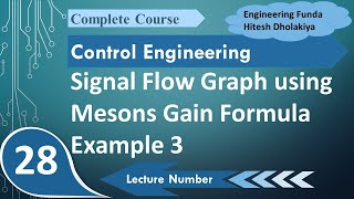 Masons Gain Formula for Signal Flow Graph Steps Process and Example 4 [upl. by Girardi]