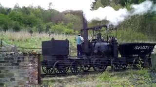 VETERAN LOCOMOTIVE quotPUFFING BILLYquot AT BEAMISH [upl. by Short]