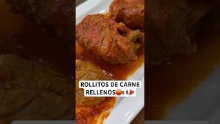 🛑ROLLITOS de CARNE RELLENOS🥩🇮🇹 comida chefroberta food [upl. by Steere]