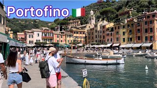 Portofino Italy 🇮🇹 Walking Tour July 4 2024 4K 60FPS HD [upl. by Lisabeth]