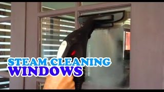 Steam cleaning windows [upl. by Aribold]