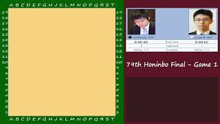 ENFR 79th Honinbo Final  Game 1  Yu Zhengqi vs Ichiriki Ryo [upl. by Barnet]