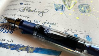 Review Pelikan Golden Lapis Shimmer Ink [upl. by Nerhe496]