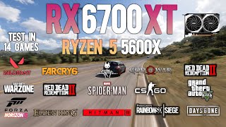 RX 6700XT  Ryzen5 5600X  Test in 14 Games  RX 6700XT Gaming test [upl. by Auburta658]