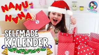 DIY Adventskalender Box für Kinder von NANU NANA 🎁 24 tolle Geschenke 🎁Geschichten und Spielzeug [upl. by Nealah]