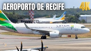 POUSO É DECOLAGEM AEROPORTO DE RECIFE Segundafeira 7 de outubro de 2024 4k [upl. by Marice]