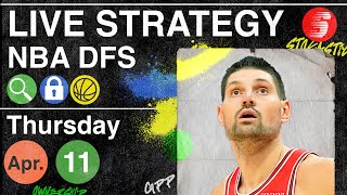 NBA DFS Strategy Thursday 41124  DraftKings amp FanDuel NBA Lineup Picks [upl. by Petunia]