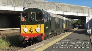 Class 20s out in the sun at Larbert plus a HST 250924 [upl. by Hsac320]