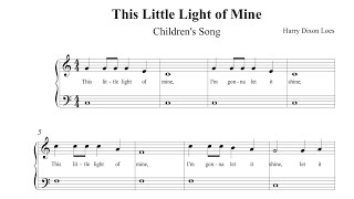 This Little Light of Mine EASY VERSION  Download Piano Sheet Music [upl. by Batchelor]